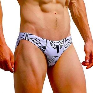 Mens Desing print underwear black white